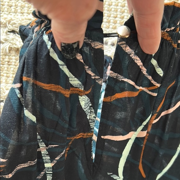 Ava & Viv Black and Orange Patterned Maxi Dress - Picture 9 of 10